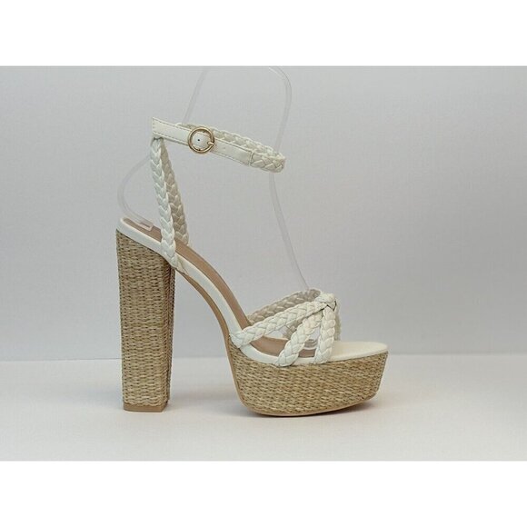 Kathy Din Shoes - Kathy Din White Platform Espadrille Block Heel Sandals